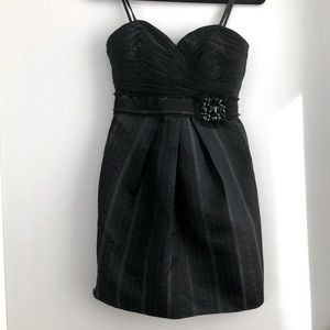 BCBG Maxazria Black Mini Prom Dress